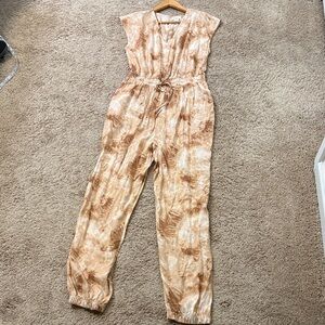 Japna Tan Patterned Maxi Dress